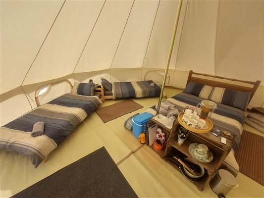 Bell tent interior 2